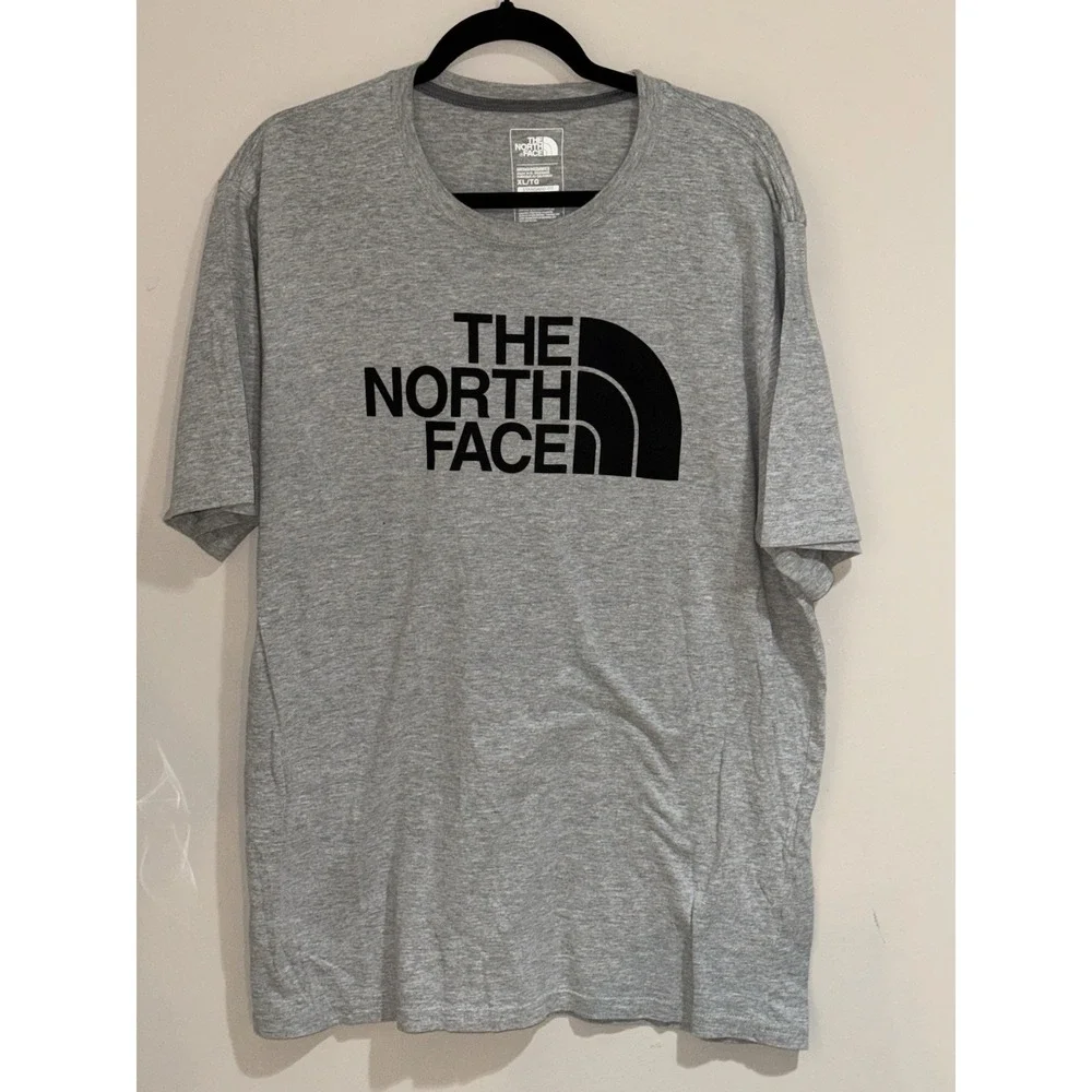 The North Face Men's Unisex XL‎ Half Dome Logo Cotton Blend Light Gray T-Shirt